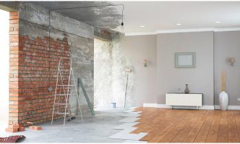 Un appartement où des travaux sont réalisés